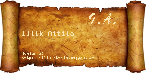Illik Attila névjegykártya